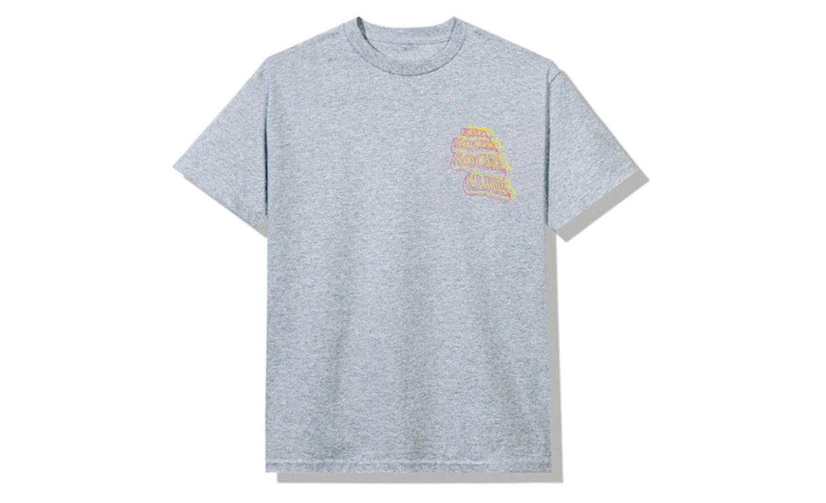 Anti Social Social Club Neon Lights And A Lot Of Rain T-shirt Heather Grey