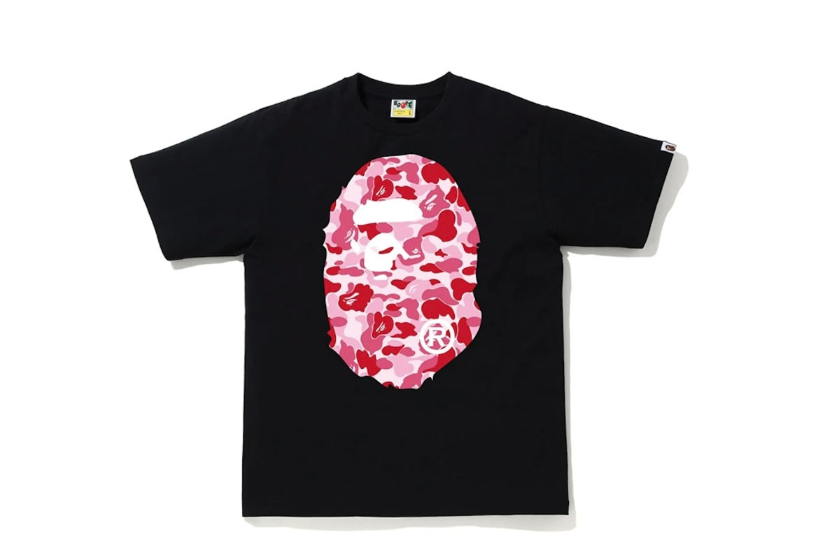 BAPE ABC Camo Big Ape Head Tee Black/Pink