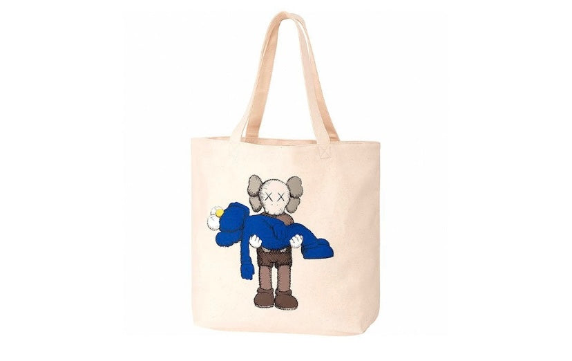 KAWS × Uniqlo Gone Tote Bag Natural