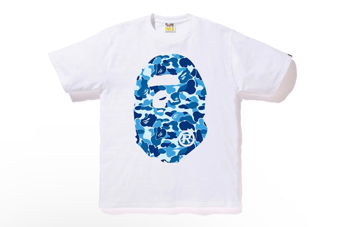 BAPE ABC Big Ape Head Tee White/Blue