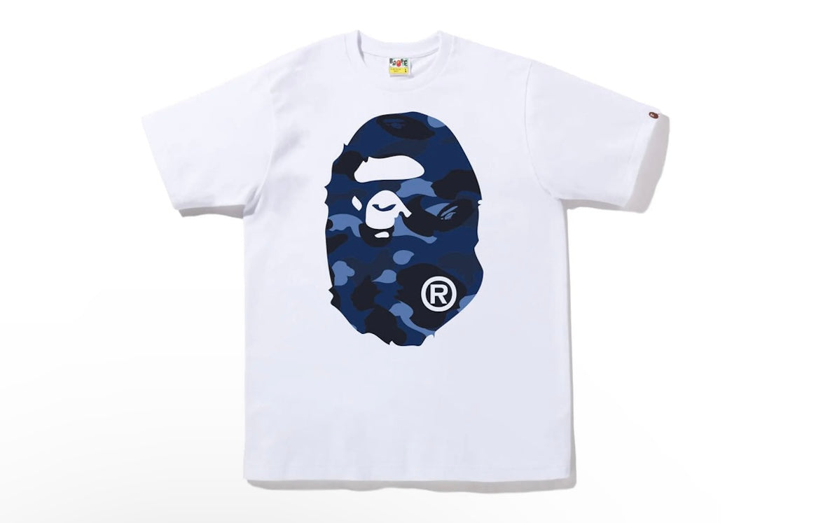 BAPE Color Camo Big Ape Head Tee White/Blue