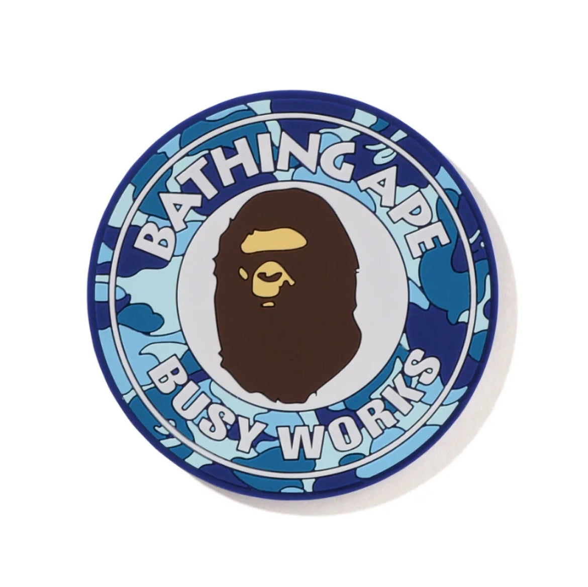 A Bathing Ape ABC Camo Busy Works Rubber Coaster Blue