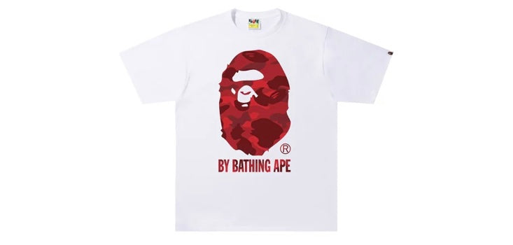 BAPE Color Camo A By Bathing Ape Tee 'White/Red'
