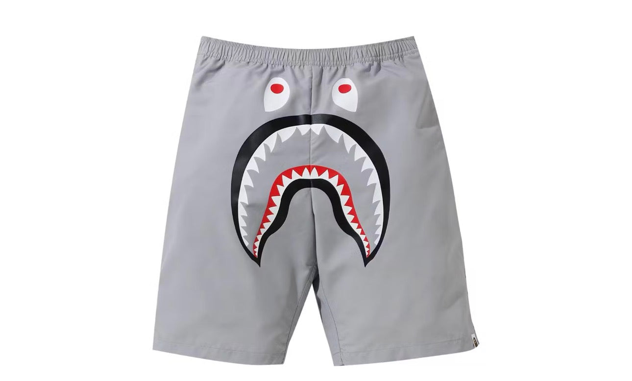 BAPE Shark Beach Shorts Grey