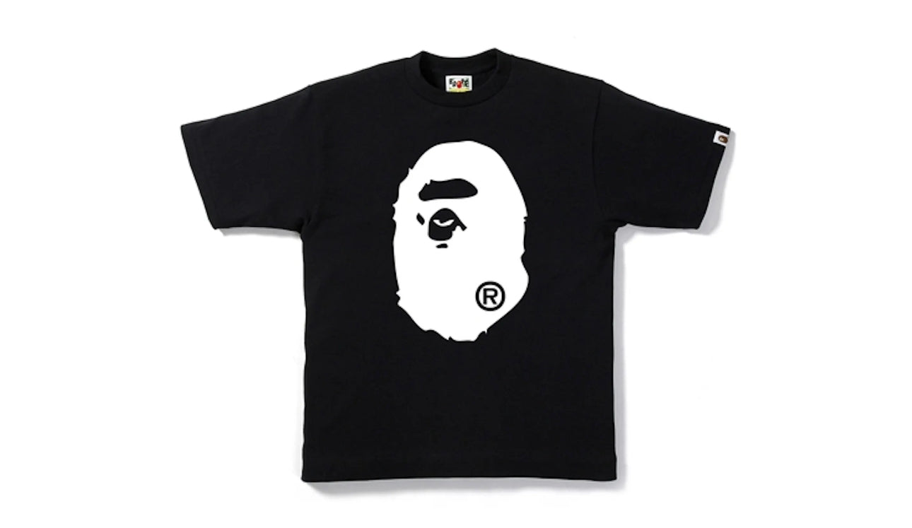 BAPE Bicolor Big Ape Head Tee Black/White