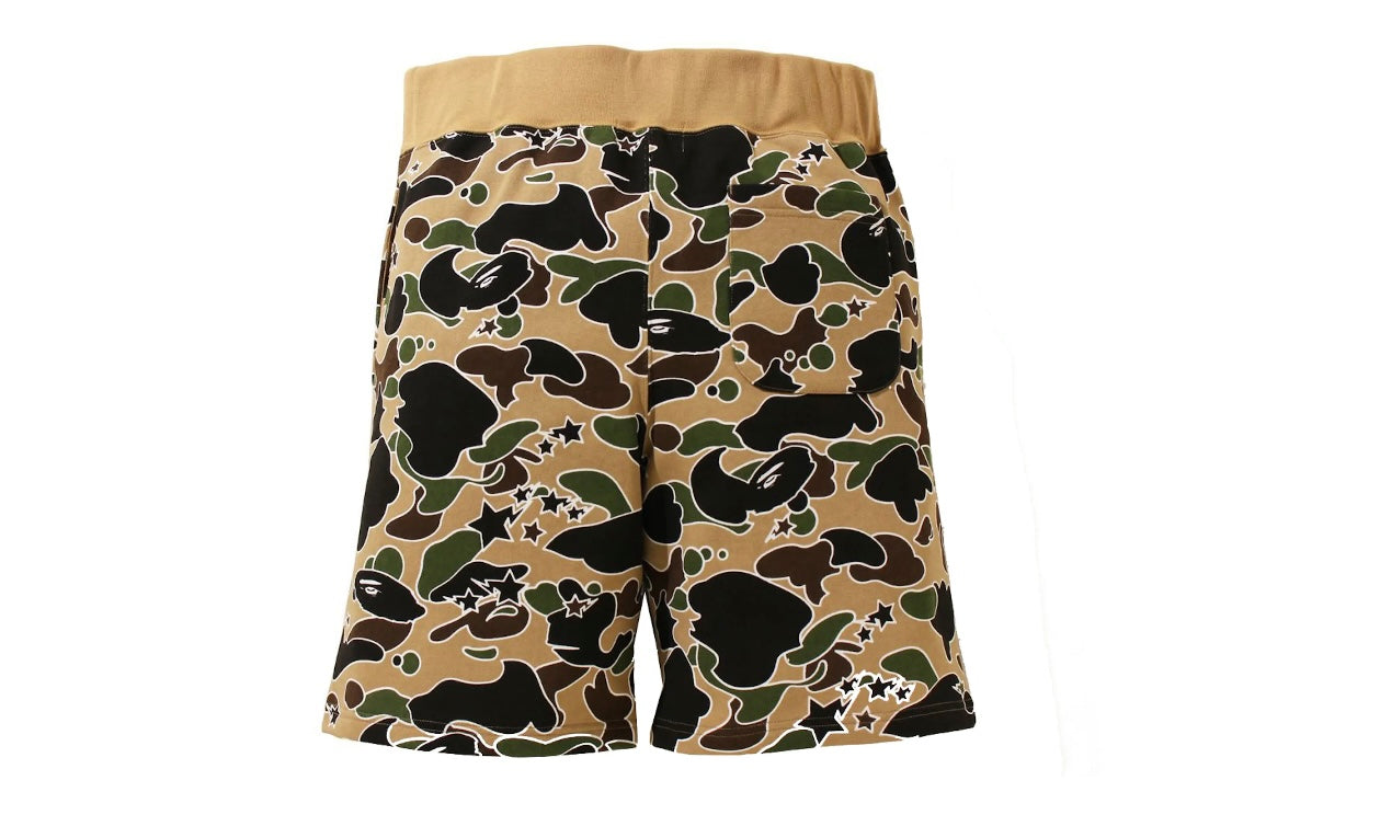 BAPE Sta Camo Sweat Shorts Yellow