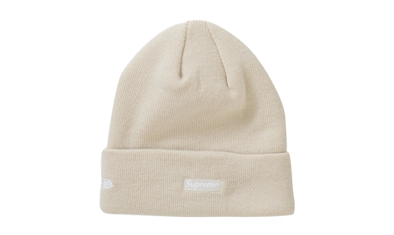 Supreme New Era Script Beanie Natural