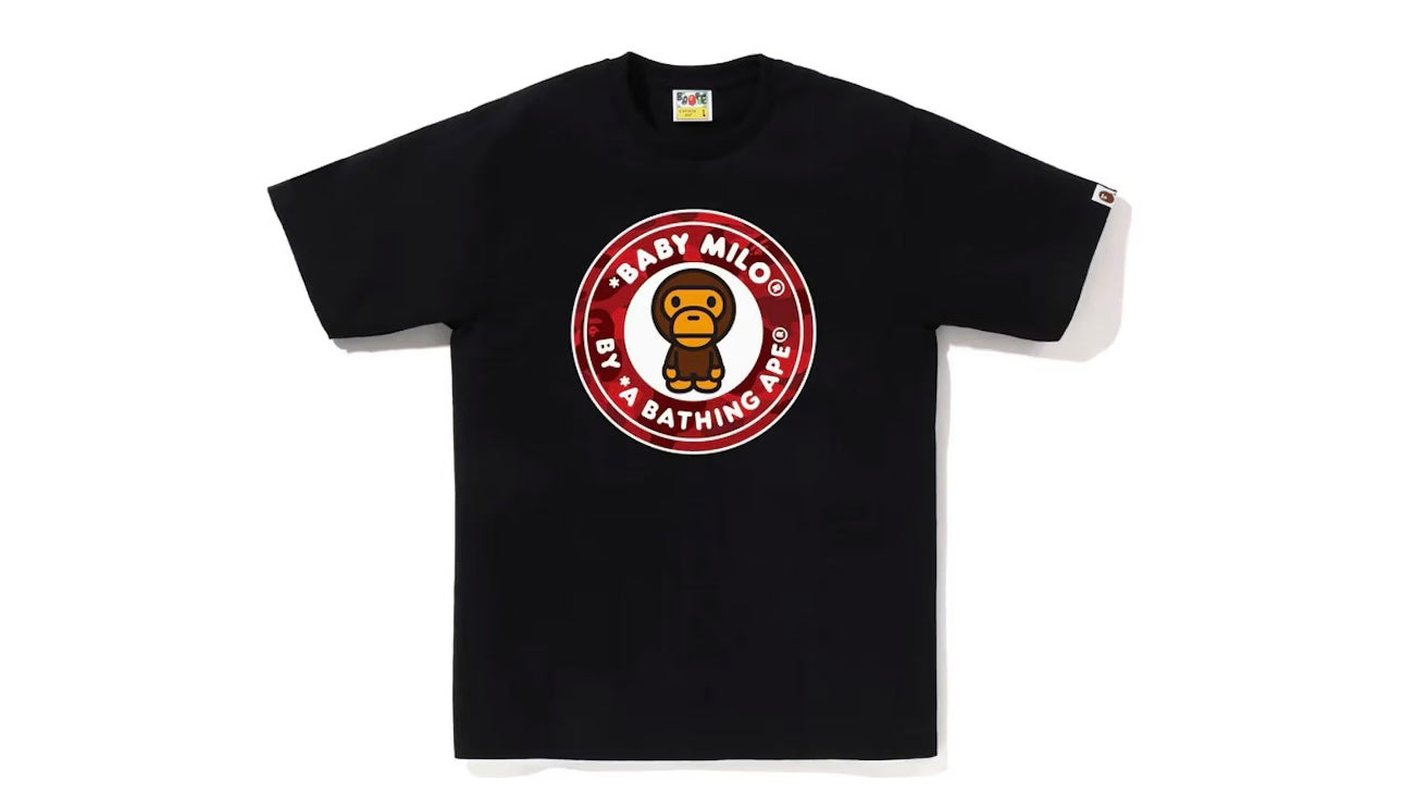 BAPE Color Camo Milo Busy Works Tee Black/Red