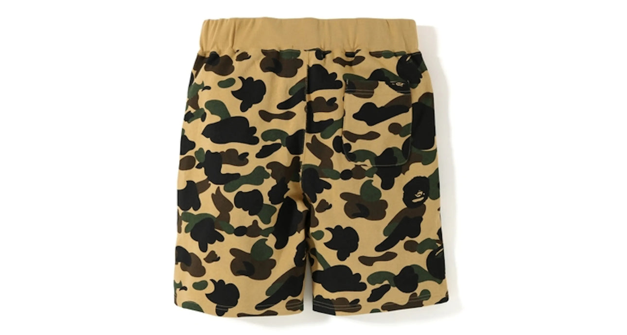 BAPE 1st Camo Sweat Shorts Yellow