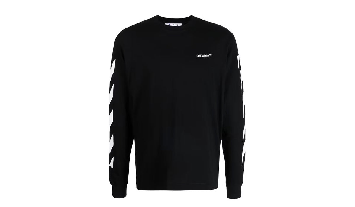 OFF-WHITE Diagonal Helvetica Long Sleeve T-Shirt