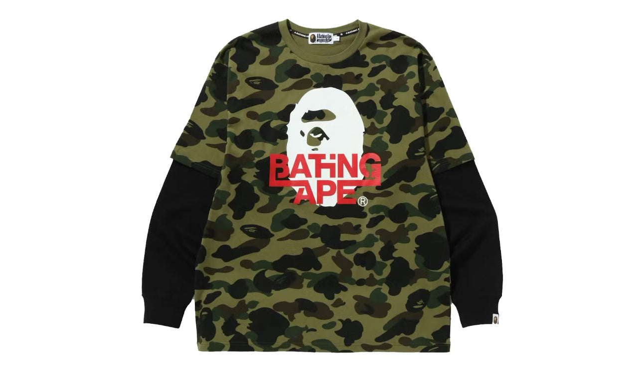 BAPE 1st Camo Relaxed Fit Layered L/ S Tee