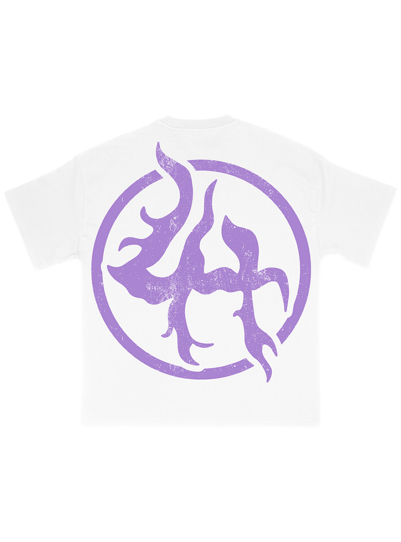 Lost Hills Biker Skull Tee White