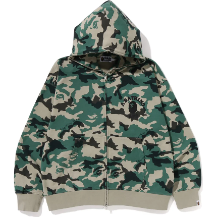 Bape Woodland Camo Loose Fit Full Zip Hoodie