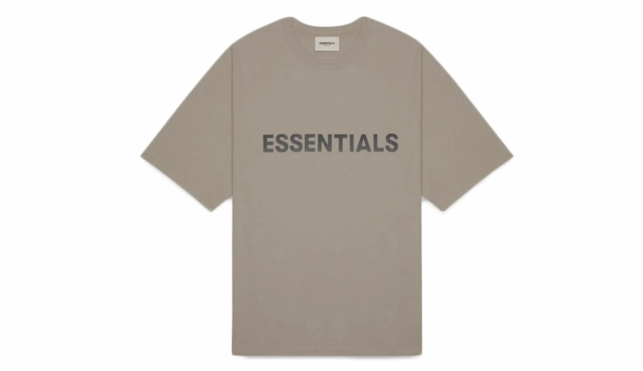 Fear of God Essentials Boxy T-Shirt Applique Logo Taupe