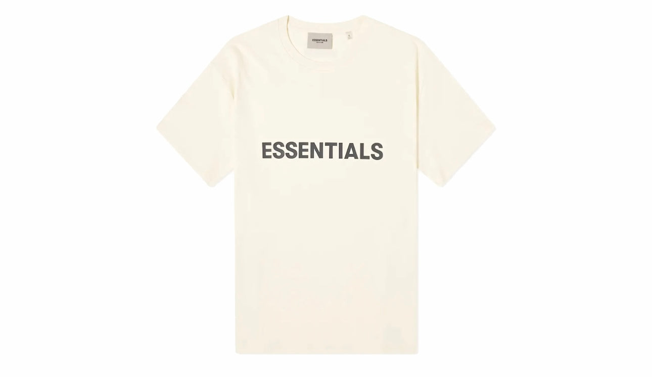 Fear of God Essentials Boxy T-Shirt Applique Logo Butter Cream