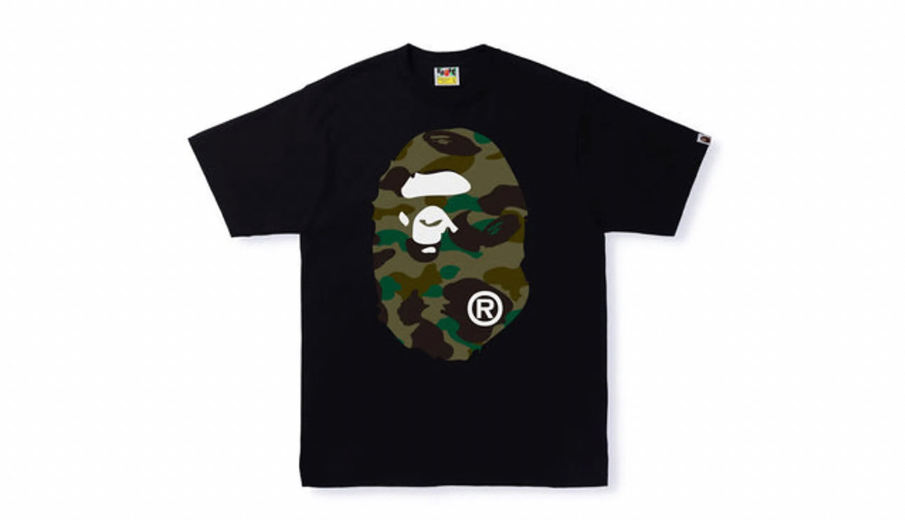 BAPE Space Camo Print College Tee Black