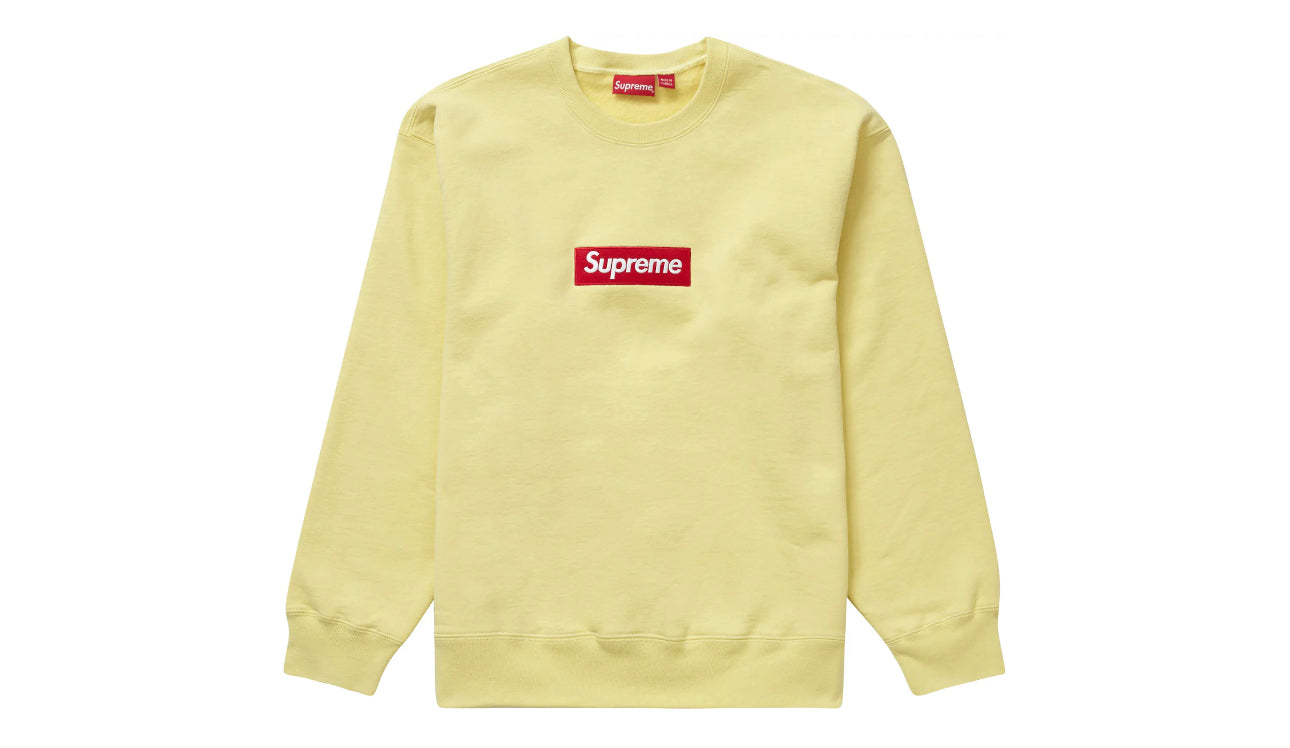 Supreme Box Logo Crewneck (FW22) Pale Yellow