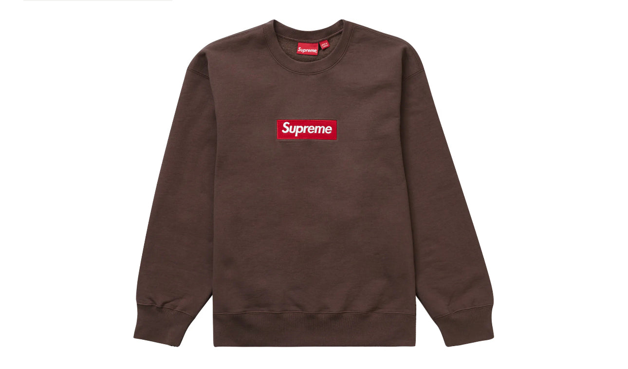 Supreme Box Logo Crewneck (FW22) Brown