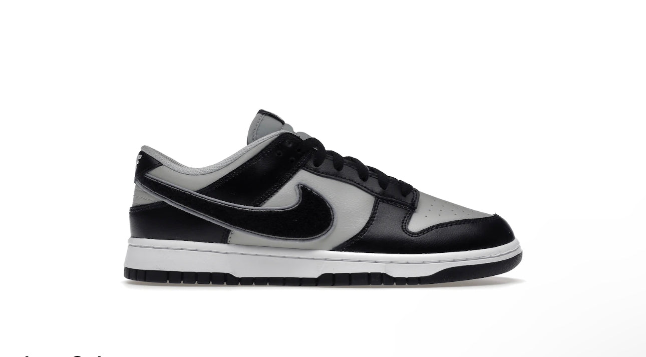 Nike Dunk Low Chenille Swoosh Black Grey
