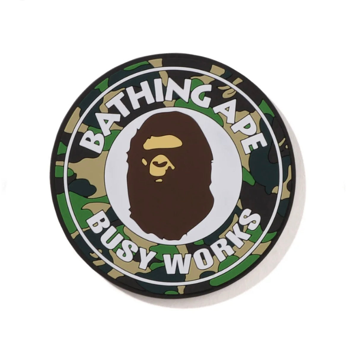 A Bathing Ape ABC Camo Busy Works Rubber Coaster Green