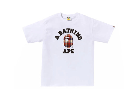 BAPE Check College Tee
White