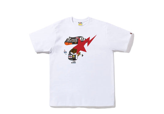 BAPE Multi Label Ape Face Tee
White