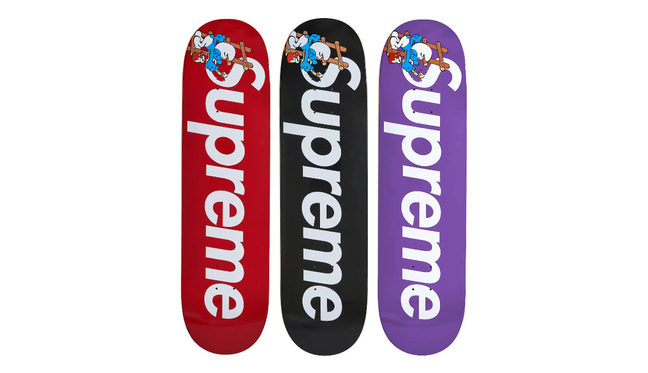 Supreme Smurfs Skateboard
Red/Purple/Black Set
