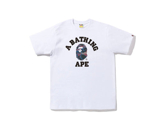 BAPE Grid Camo College Tee (FW22) White Purple