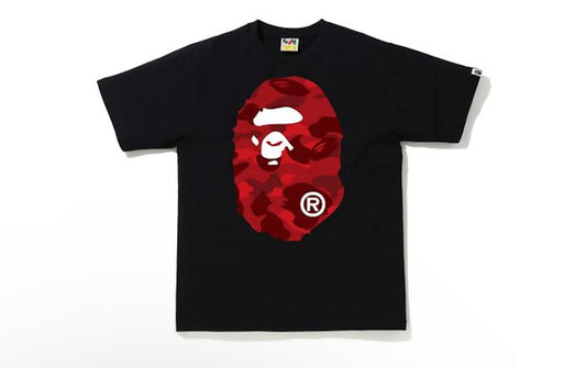 BAPE Color Camo Big Ape Head Tee Black/Red