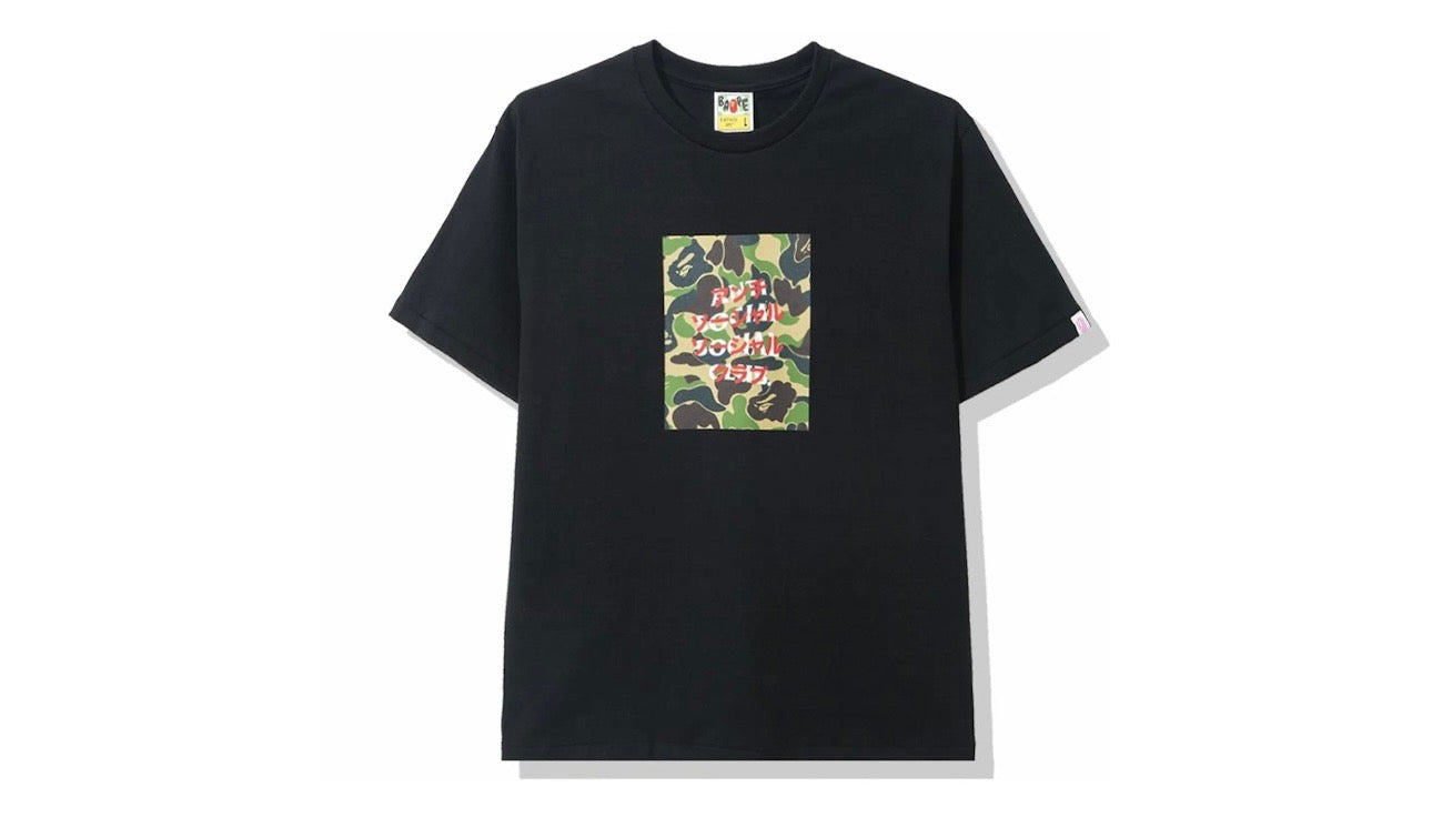 BAPE x Anti Social Social Club ABC Camo Box Tee Black/Green