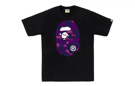 BAPE Color Camo Big Ape Head TeeBlack/Purple