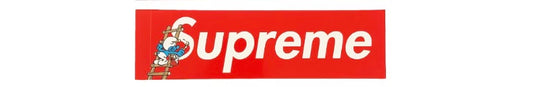 Supreme Red Smurfs Box Logo Sticker