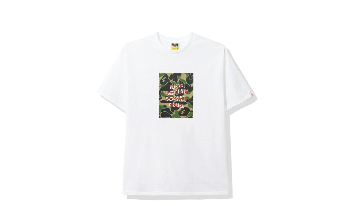 BAPE x Anti Social Social Club ABC Camo Box Tee White/Green