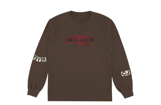 Travis Scott Reverse Jack Long Sleeve T-shirt Brown