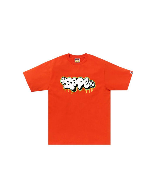 BAPE Graffiti Logo Tee Orange