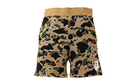 BAPE Sta Camo Sweat Shorts Yellow