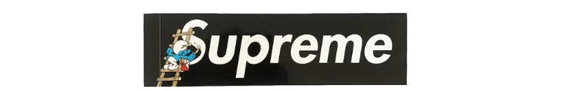 Supreme Black Smurfs Box Logo Sticker