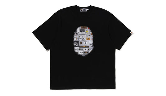 BAPE Multi Logo Big Ape Head Relaxed Fit Tee