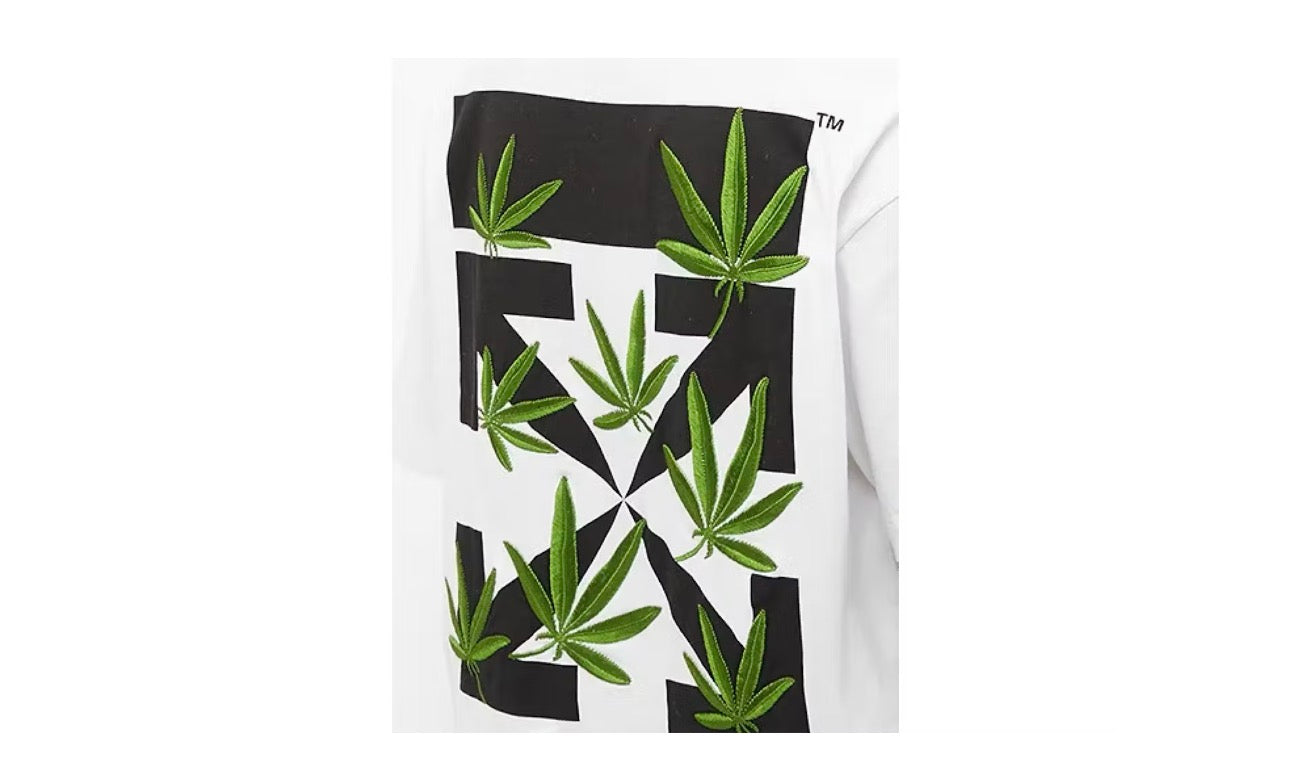 OFF-WHITE Weed Arrows Oversized T-Shirt White/Green