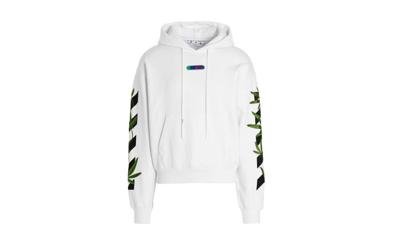 OFF-WHITE Weed Arrows Over Hoodie White