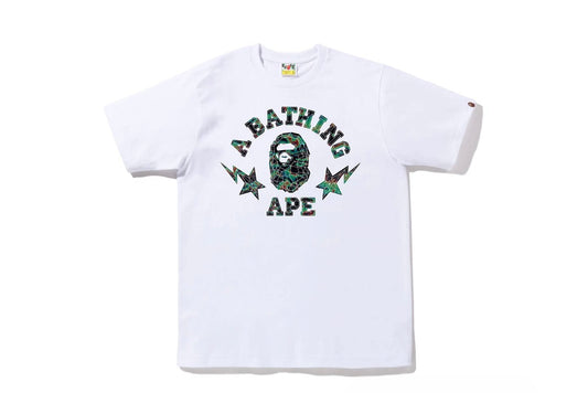 BAPE Thermography Polygon
College Tee
White