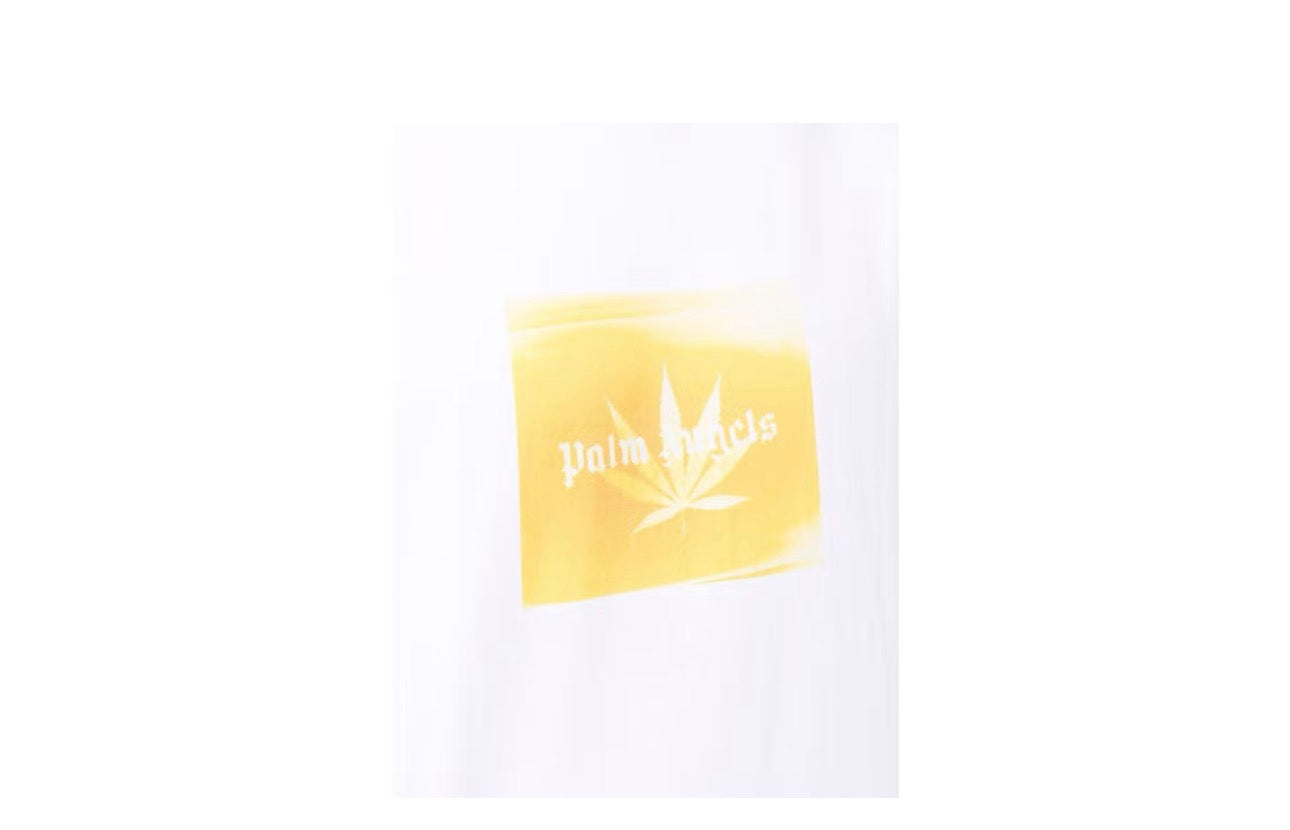 Palm Angels Leaf Print Logo T-Shirt
White/Yellow