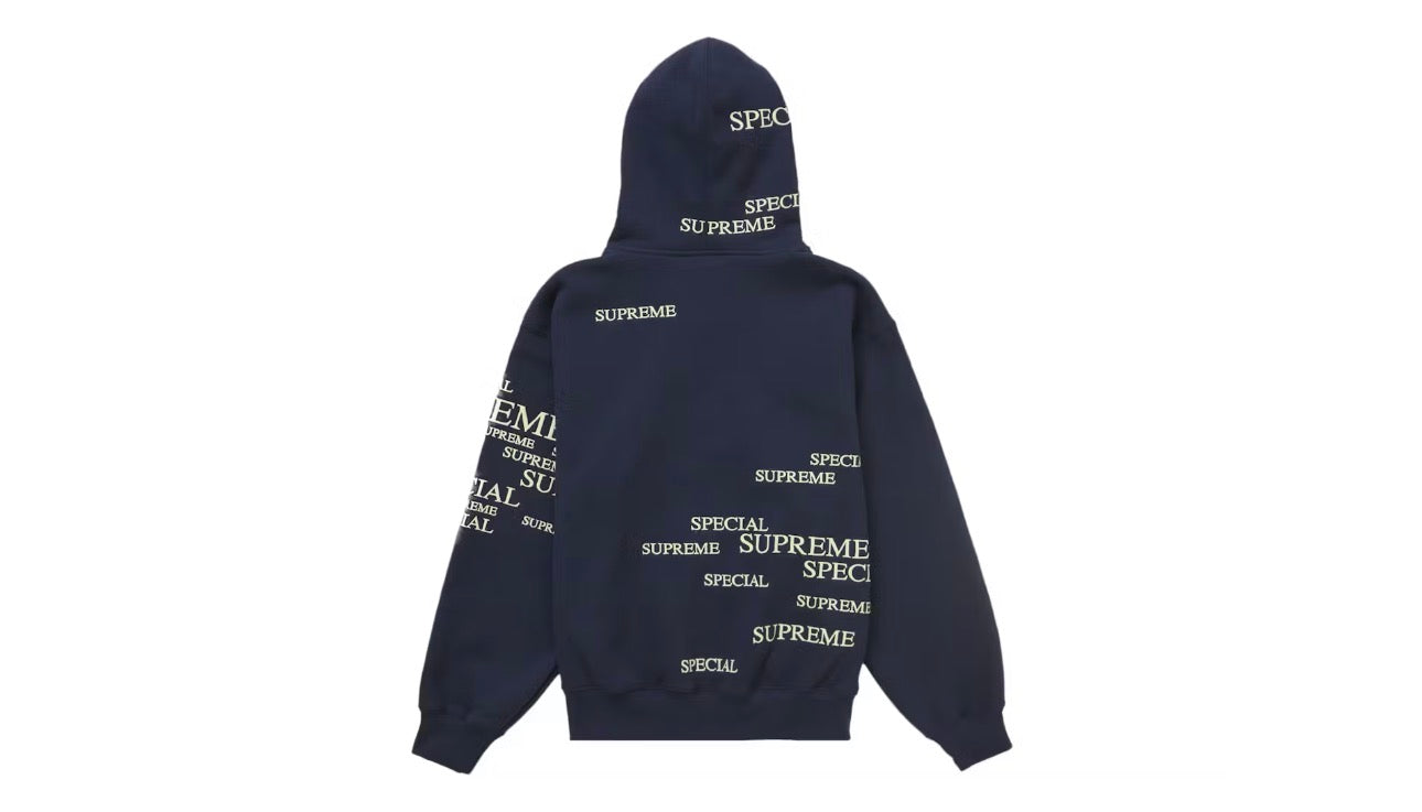 Supreme Special Zip Up Hooded Sweatshirt Navy – Stepsshoeretailer