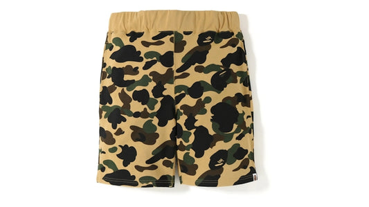 BAPE 1st Camo Sweat Shorts Yellow