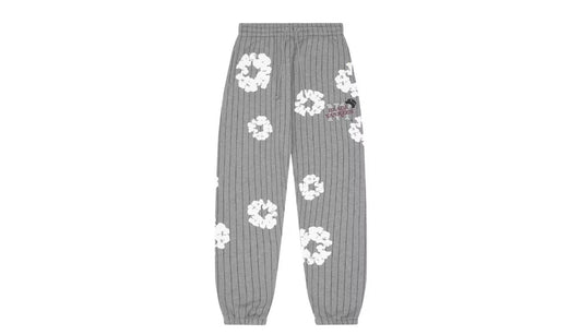 Denim Tears Pinstripe Wreath Sweatpant Grey