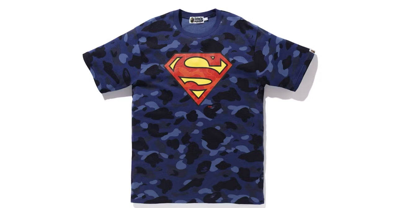 BAPE x DC Superman Color Camo Tee