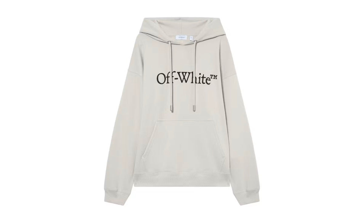 OFF-WHITE Big Bookish Skate Hoodie Light Stone-Black