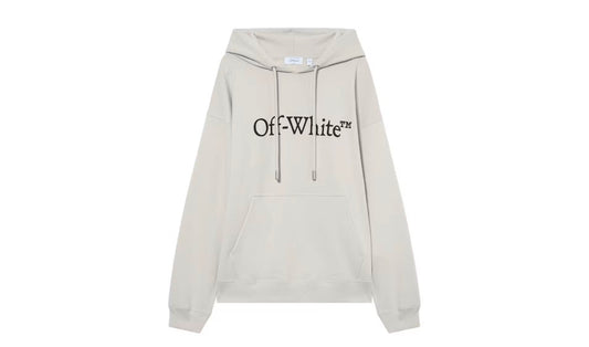 OFF-WHITE Big Bookish Skate Hoodie Light Stone-Black