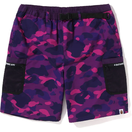 Bape Color Camo Mesh Pocket Shorts