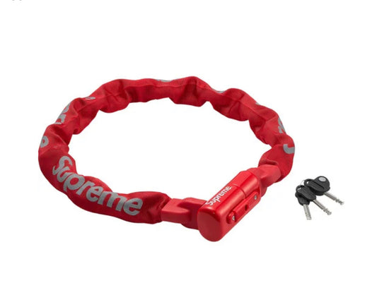 Supreme Kryptonite Itegrated chain lock Red